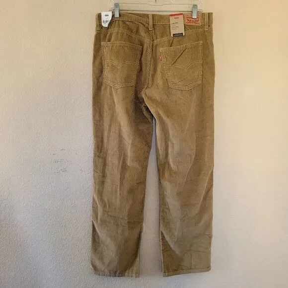 Levis Womens Low Pro Corduroy Jeans Pants Size 31 by 30 Brown Tan Straight Nwt - Picture 10 of 10